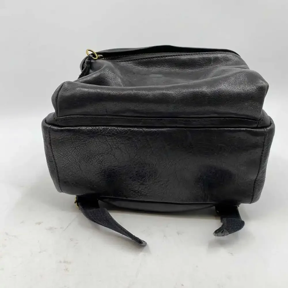 Madewell Black Leather Backpack | OS Regular | Classic Everyday Style